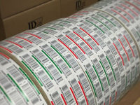 Étiquettes de codes à barres 38*25mm EAN/UPC Retial Labels GS1 Standard Labels 1.58*0.98 "POS System Barcode Tags Supermarket Barcode Stickers