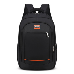 Laptop <b>Backpack</b> Black Oxford Cloth Water Resistant Unisex College Commute Travel Bag <b>With</b> Laptop <b>Compartment</b> - Product Image 1