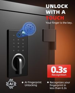 Fireproof Safe Biometric Fingerprint <strong>Fire</strong> <strong>Proof</strong> Safe <strong>Box</strong> for Home Documents Money Digital Touchpad Security Safe - Product Image 4