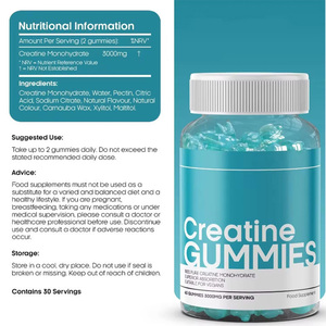 LUVVITA Gomitas de Creatina Monohidrato para el Crecimiento Muscular en Adultos, Energía para el Entrenamiento, Suplementos Deportivos - Product Image 3