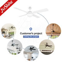 Ventilateur de plafond intelligent 1stshine à énergie solaire, 6 vitesses, pour intérieur et extérieur, avec télécommande et contrôle par application, robuste