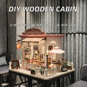 Maison du Trésor Magique Éducative DIY - Modèle de Cabane en Bois - Support de Livre - <span class=keywords><strong>Puzzle</strong></span> <span class=keywords><strong>3D</strong></span> à Assembler Soi-même pour les 14 ans et plus (51-100 Pièces) - Product Image 2
