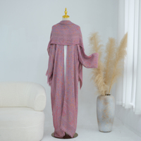 Nouvelle Abaya Modeste Loriya 2026, Cardigan Ouvert à Franges en Pashmina Paisley, Ensemble Deux Pièces, Robe Abaya Islamique de Dubaï avec Hijab