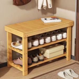 Banco Zapatero Moderno de <span class=keywords><strong>Bambú</strong></span> Convertible con Estante Expandible, Ecológico y Duradero, Mueble de Almacenamiento para Sala de Estar - Product Image 4