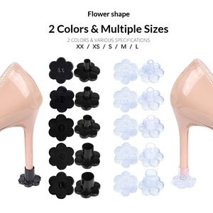 Protège-talons silencieux antidérapants et résistants à l'usure à motif floral pour talons fins et hauts, pour la danse latine féminine - Product Image 3