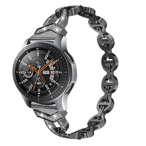 Frizzante Micro-zirconia e diamante in lega di zinco braccialetto in metallo per <span class=keywords><strong>Samsung</strong></span> <span class=keywords><strong>S3</strong></span>. Cinturino completo diamante per <span class=keywords><strong>Samsung</strong></span> Watch3/4/5. - Product Image 2