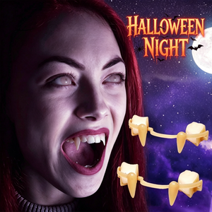 Aiguilles de vampire rétractables pour Halloween, ne rayent pas les gencives, prothèses dentaires réutilisables pour costume de fête, jeu de rôle, décoration pour adultes et adolescents - Product Image 1