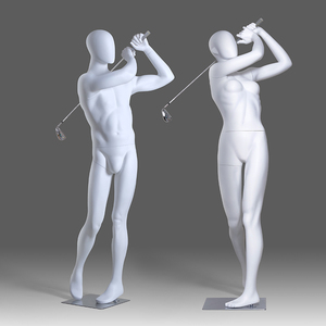 Venta al por mayor realista de fibra de vidrio mujer hombre de cuerpo completo deporte Golf Putting Swing Pose MANIQUÍ PARA palos de Golf exhibición de ropa - Product Image 3