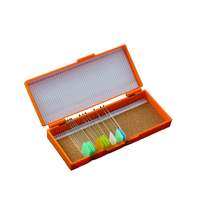Orange White 25-place Laboratory Microscope Slide Box Plastic Slide Storage Box
