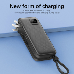 El más nuevo cargador portátil de 20000mAh Powerbank Cables de carga incorporados Batería <span class=keywords><strong>externa</strong></span> 10000mAh Power Bank <span class=keywords><strong>con</strong></span> <span class=keywords><strong>enchufe</strong></span> de pared de CA - Product Image 5
