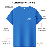 T-shirt unisexe à manches courtes et col rond, séchage rapide, OEM ODM, design gratuit, bon prix, tissu tricoté avec impression photo, respectueux de l'environnement