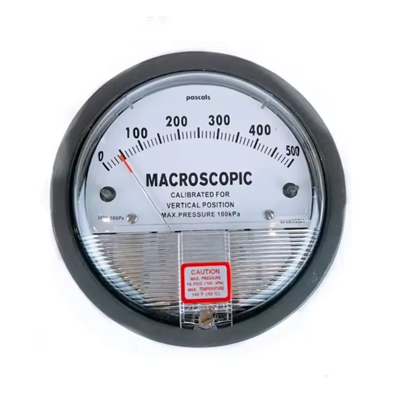 マノメーター差圧ゲージ空気差圧メーターHVACシステム用マノメーターゲージ