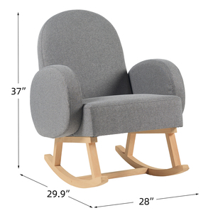Modern Wooden Legs Rocker <strong>Read</strong> <strong>Chair</strong> High Spring Sponge High Backrest Armchair Comfy Side <strong>Chair</strong> Accent Nursery Rocking <strong>Chair</strong> - Product Image 2