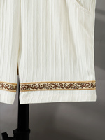 Ensemble de vêtements pour jeunes de 2 pièces, style national pour garçon, costume à manches courtes avec chemise et short 100% coton