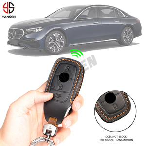 <span class=keywords><strong>Porte</strong></span>-clés Shell Fob pour <span class=keywords><strong>Mercedes</strong></span> Benz 2017 Classe E W213 E200 E260 E300 E320 2018 Classe S GLS GLA <span class=keywords><strong>Porte</strong></span>-clés en cuir véritable - Product Image 3