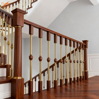 Style moderne Installation facile Vente en gros Métal gris blanc Balustrade de balcon Escalier en bois Rampe pour villa intérieure