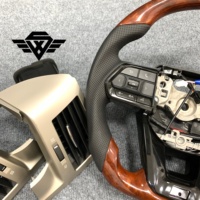 Volant en bois grainé OEM 1:1 et garniture de ventilation de climatisation OE 55687-60120 compatibles avec Lexus LX450 LX460 LX570 2008-2015