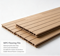 Planche de terrasse en WPC PE solide, imperméable, antidérapante, pour extérieur, terrasse, jardin, revêtement de sol en composite bois-plastique