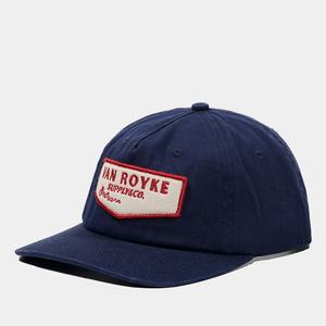 Casquette Snapback non structurée à 5 panneaux avec logo personnalisé OEM, visière légèrement incurvée, bleu foncé, coton, broderie, patch - Product Image 5