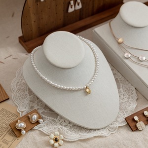 Expositor de Joyería para Cuello, <span class=keywords><strong>Busto</strong></span> de Maniquí de Terciopelo para Exhibición de Collares y Colgantes - Product Image 2