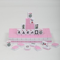 Ensemble de tuiles de Mahjong américain de luxe classique et durable en mélamine à 2 couches, taille mini, 166 pièces, en boîte, personnalisé, pour le divertissement à domicile Wowu