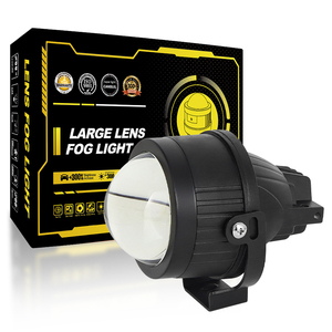 Lampu Sorot Kabut LED Universal Tiga Warna Hi/<span class=keywords><strong>Lo</strong></span> Beam 55W/PCS Bi LED Proyektor Lensa 3 Inch - Product Image 1
