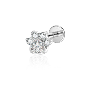 Bijoux de piercing en titane G23 avec pierre de zircon triangulaire, clou de luxe tendance pour femme, vente en gros de bijoux corporels - Product Image 6