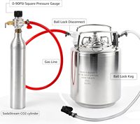 Régulateur de CO2 portable mini 0-90 psi avec PRV compatible avec le chargeur de fût SodaStream pour la bière, l'eau gazeuse, le vin