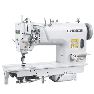 Gc872d cama plana de couro tecidos grossos, dupla agulha máquina de costura industrial lockstitch máquinas de vestuário com gancho grande