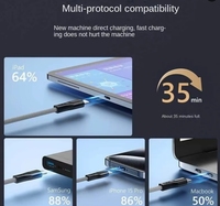 Kabel Organizer magnetik, 60W 100W nilon kepang USB tipe-c pengisian cepat magnet kabel 5A untuk Android iPhone perangkat komputer