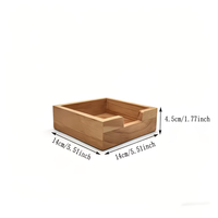 Distributeur de serviettes carré de style farmhouse avec grande ouverture latérale pour organiser la table de cuisine, boîte à mouchoirs en bois