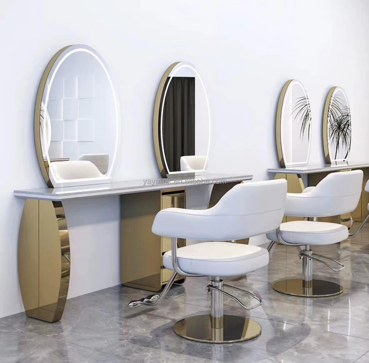 Salon Chair and Mirror Set Modern Hair Dryer Salon Sofa Chair Modern Nail  Salon Furniture Chair