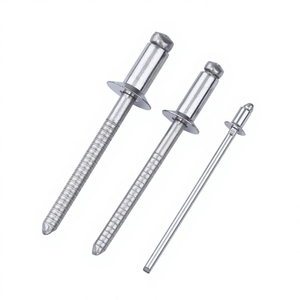 Rivets en acier à tête ronde de 3,2 mm, 4 mm, 5 mm, 6,4 mm, rivets en acier ouverts noirs, rivets en aluminium, rivets à pression - Product Image 1