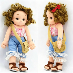 Muñeca de peluche personalizada, muñeca de moda de tela suave, muñeca de trapo de peluche, juguete de peluche de personaje femenino, muñeca de pelo rizado - Product Image 3