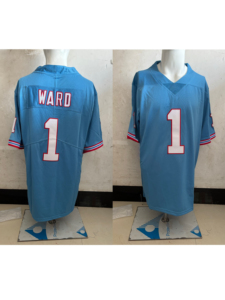 Vente en gros de maillots de football américain cousus Nouvelle saison #8 <span class=keywords><strong>Levis</strong></span> #1 Ward Tennessee Titans Maillots de broderie - Product Image 2