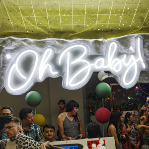 Ohbaby - Iluminación LED de Neón Personalizada para Habitaciones Infantiles, Oficinas, Eventos Festivos - Luces de Ambiente Púrpuras para Decoración de Fiestas en el Hogar - Product Image 5