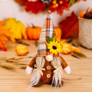 Decoraciones Hechas a Mano para el Día de Acción de Gracias, Decoraciones Otoñales para el Día de Acción de Gracias, Muñecos de Peluche de Duendecillos, Muñecos de Gnomos con Calabazas y Girasoles - Product Image 3
