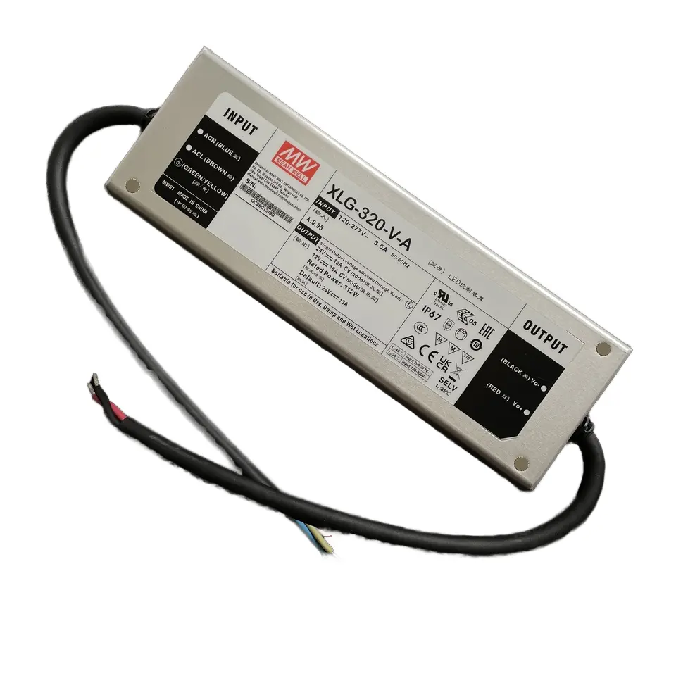 5 anos de garantia para uso externo XLG-320-V 12V 24V 300W Driver de LED de potência constante