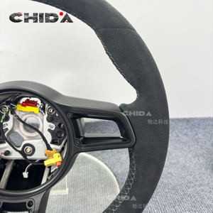 พวงมาลัยหนังนิ่มแบบปรับแต่งได้เหมาะสำหรับ911.2 911ปอร์เช่718ก็อกสเตอร์ taycan Panamera Macan <span class=keywords><strong>GTS</strong></span> Carrera - Product Image 3