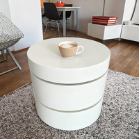 Runder Holz-Couchtisch Zeitgenössisches Design für Innen-/Außenbereich Geeignet für Hotels und Wohnzimmer-Möbel