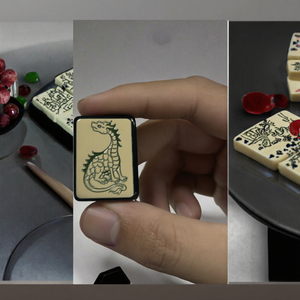 Juego de Mahjong Americano Contemporáneo de Acrílico Recubierto de Negro, 160 Fichas, Diseño de Colibrí, Logotipo Personalizado, Regalo de Lujo, Guangdong, China - Product Image 3