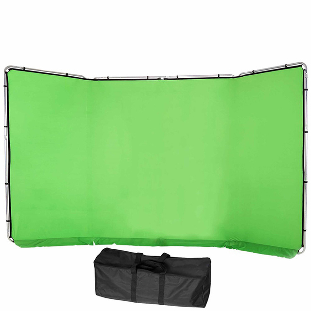 Ex-Showroom Muslin Cotton Background Panoramic Background Chromakey 2.4x6m (green) Chroma Key Green Screen Kit