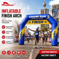 Arche gonflable hermétique personnalisée FEAMONT avec logo pour événements de course de marathon, affichage publicitaire pour sponsors, fourniture en gros directe d'usine