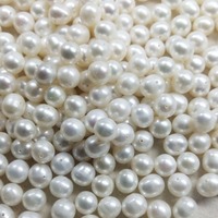 Perles d'eau douce DIY, grandes, blanches, 8 mm, trou traversant, rondes, qualité A, accessoires en vrac