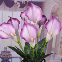 Usine en gros Style européen Real Touch unique PU Calla Lily Bouquet 60cm PE mousse respectueux de l'environnement réutilisable pour