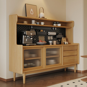 Meuble de rangement mural multifonctionnel à double porte, buffet monobloc, restaurant, haut, moderne, simple, salon, armoire à thé - Product Image 4