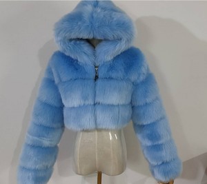 YP mode fourrure de renard femmes manteaux hiver et automne manteau de fourrure femmes sweat à capuche court et manches longues 8XL grande taille manteau - Product Image 3