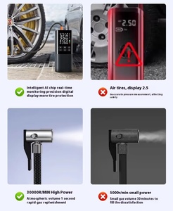 ปั๊มลม<span class=keywords><strong>รถยนต์</strong></span>ไร้สาย RideWise พร้อมระบบปิดอัตโนมัติ เครื่องสูบลมไฟฟ้าแบบพกพา 150 PSI สำหรับมอเตอร์ไซค์ สกู๊ตเตอร์ และจักรยาน - Product Image 3