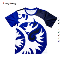 T-shirt de football pour homme avec logo personnalisable, 100% coton tricoté, respirant, écologique et anti-plis