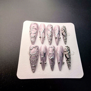 Appuyez <span class=keywords><strong>sur</strong></span> les ongles Les faux ongles longs et pointus sont populaires en Europe et en Amérique Les produits de beauté prennent en charge les styles personnalisés - Product Image 1